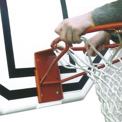 Basketball ring with take-away bracket